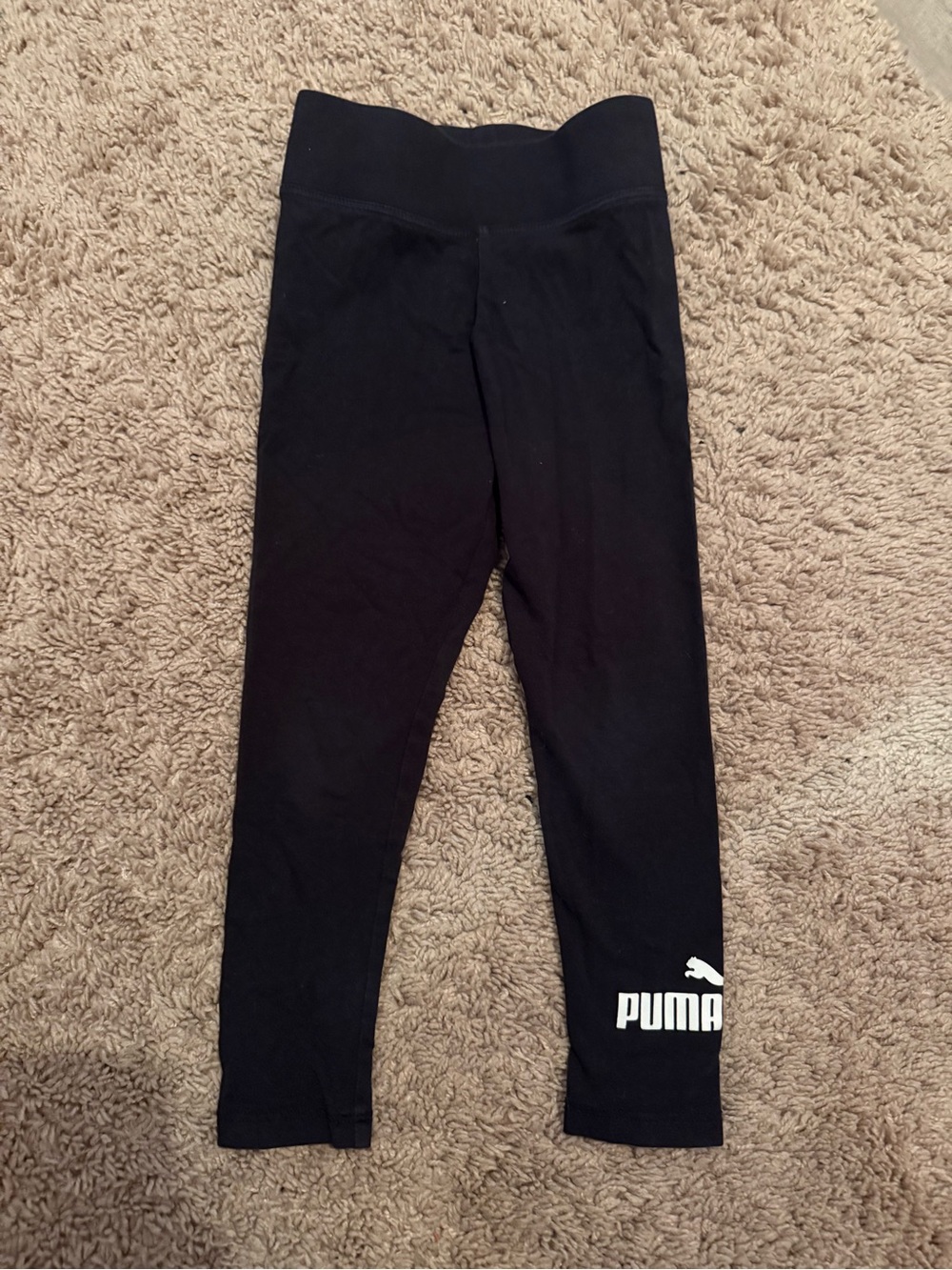 Puma Black Girls' Logo Leggings